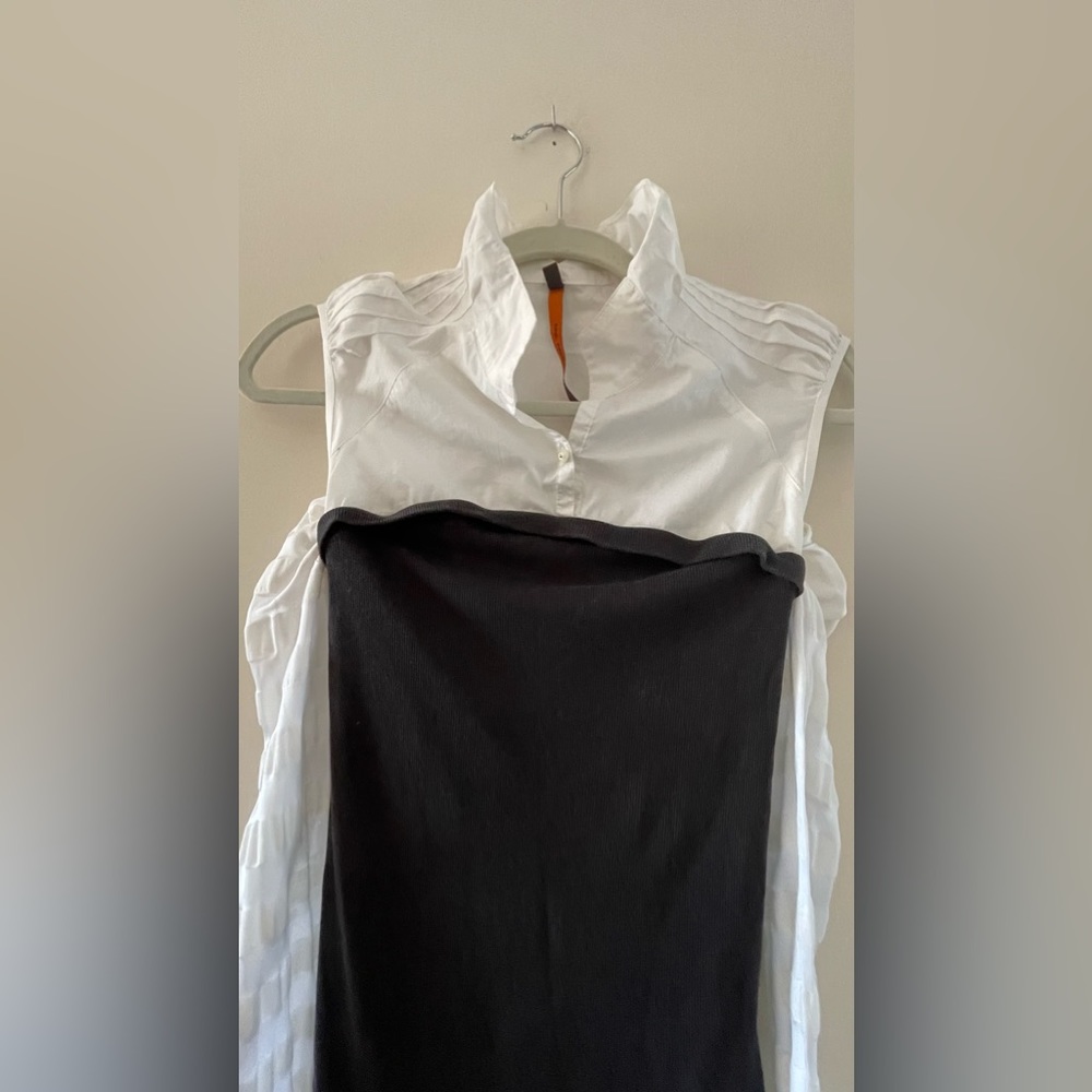 Vintage Cop.Copine white top gray butted bottom unique top sz Xs/S - Picture 2 of 7